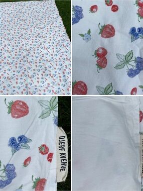 DJERF AVENUE $110 Duvet Cover Summer Berries Single / Twin 56”x78” EUC